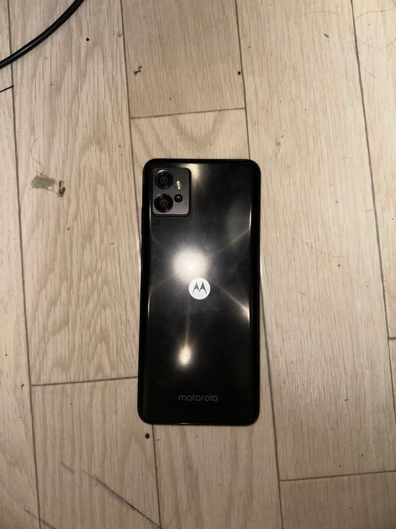 値下げ可motog 32 ブラック画面ひび割れ 128GBsimフリーモバ充付き
