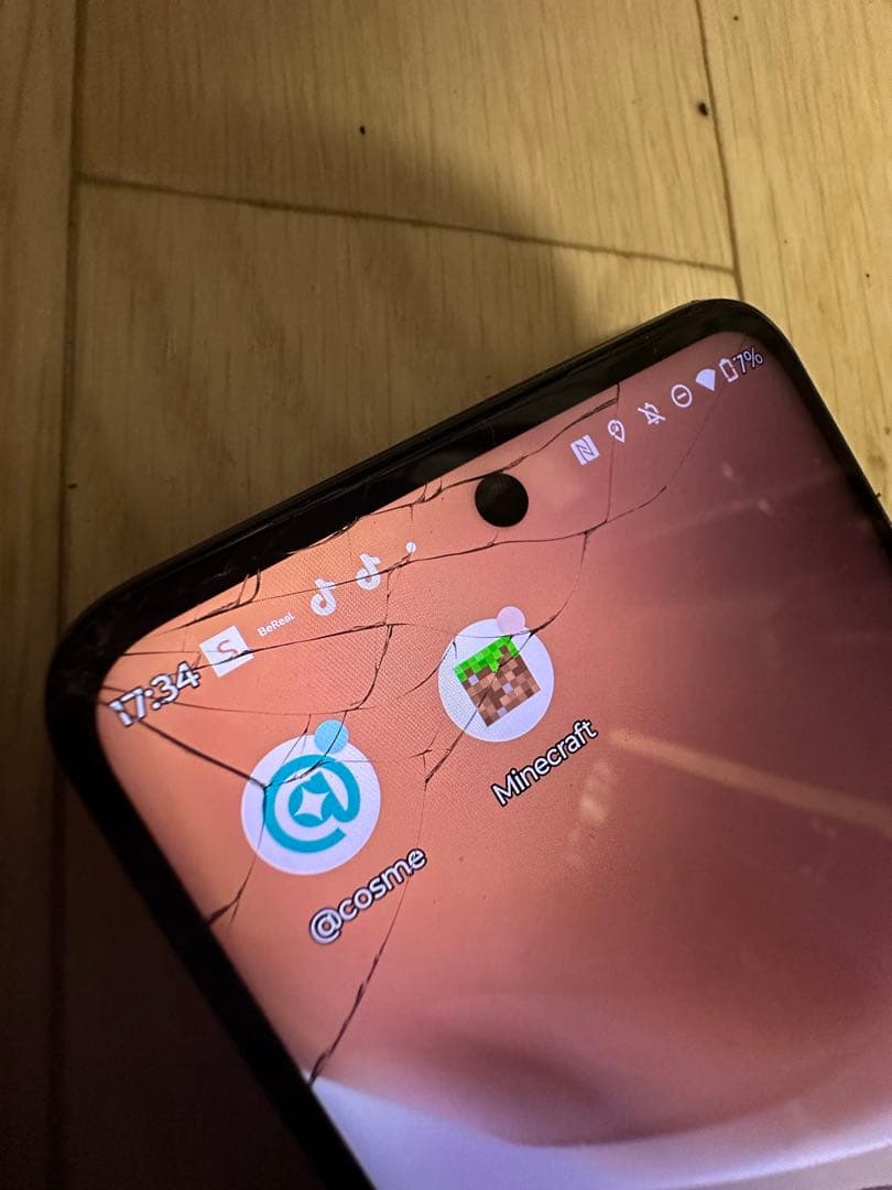 値下げ可motog 32 ブラック画面ひび割れ 128GBsimフリーモバ充付き