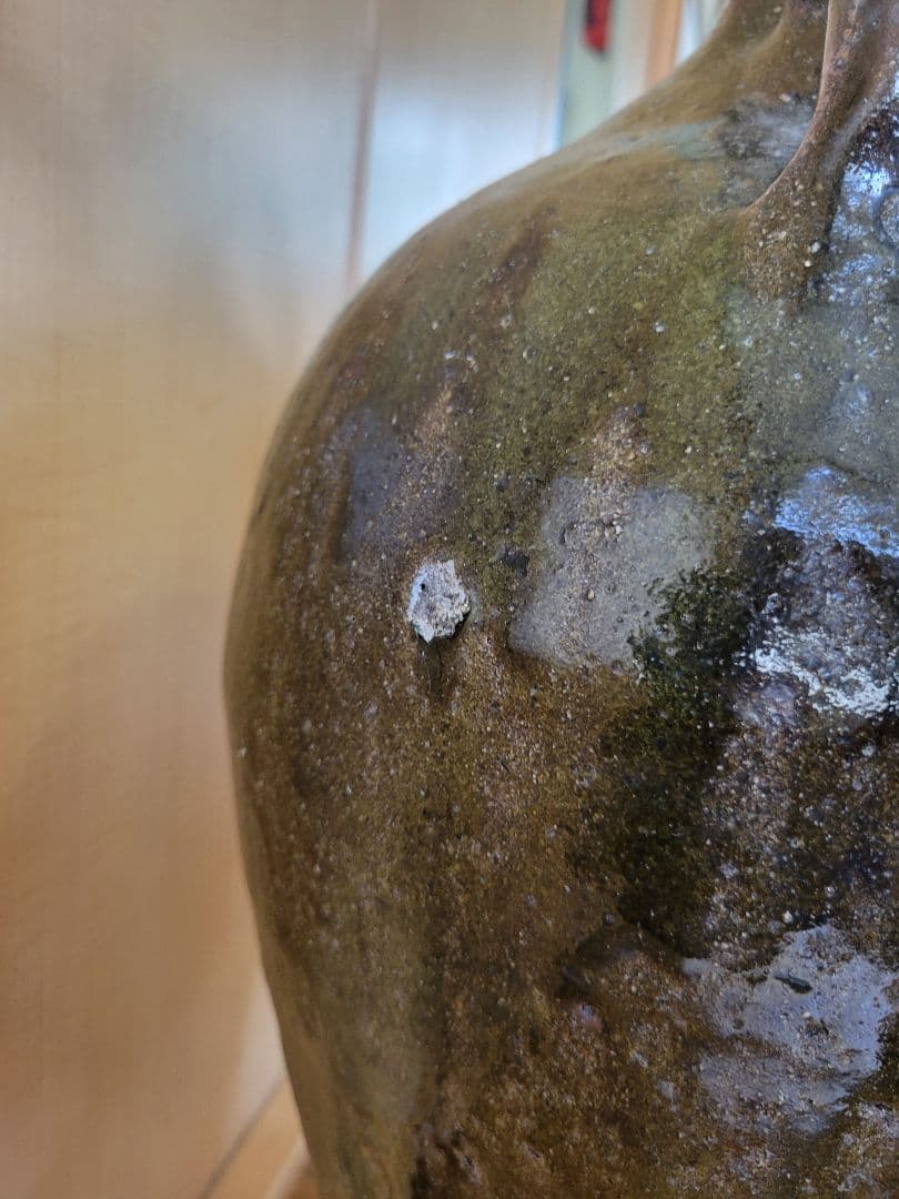 アメリカ南部のフォークアート（民芸） ガラス製の陶器壺 Pottery Jug