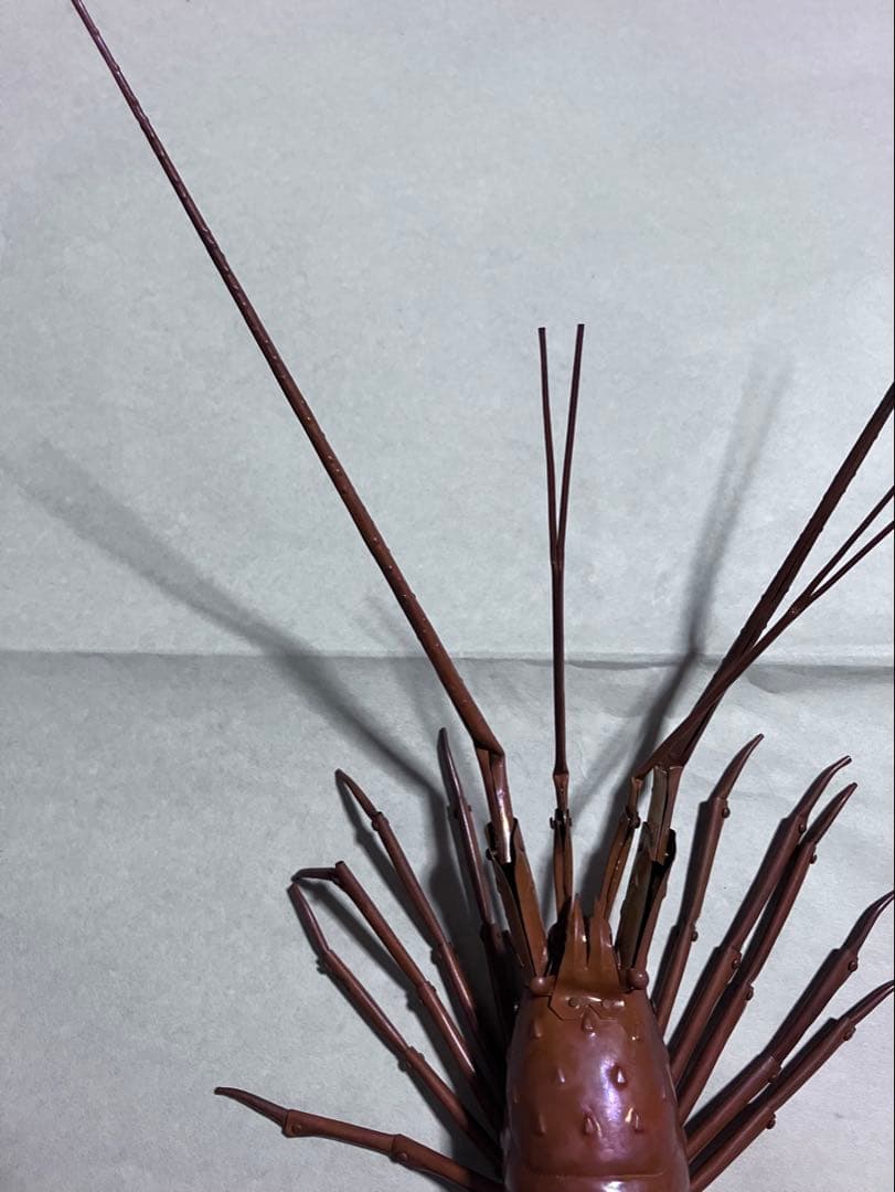 ☆0129 金属製自在置物　海老　五十一代明珍宗之作