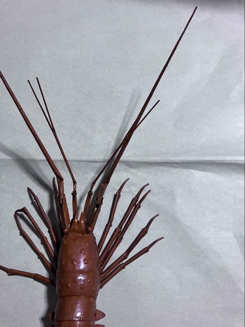 ☆0129 金属製自在置物　海老　五十一代明珍宗之作