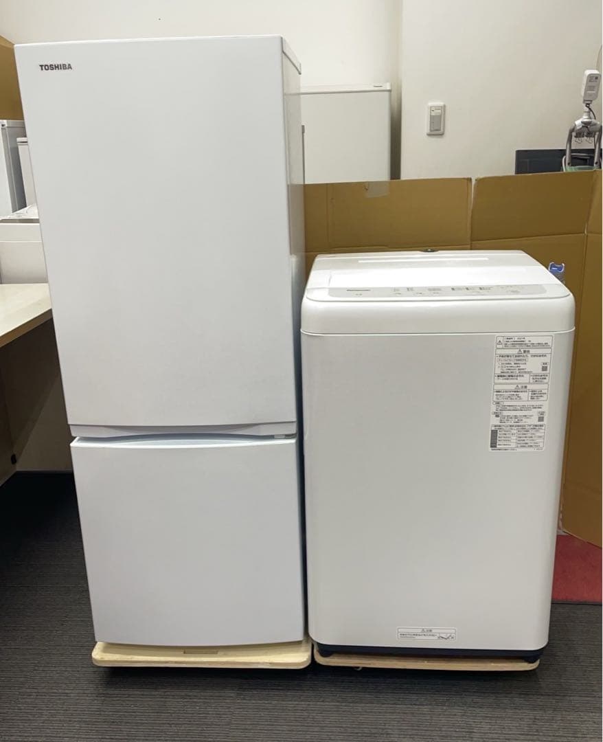 ★名古屋市近郊送料無料！一人暮らし家電2点セット 東芝冷蔵庫パナソニック洗濯機③