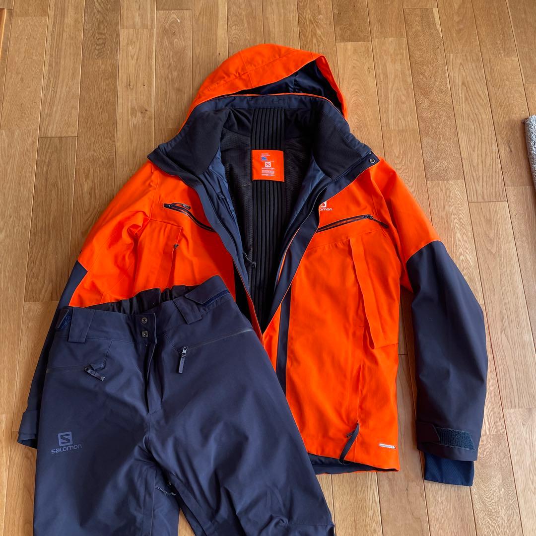 Salomon スキーウェア M オレンジ/ネイビー
