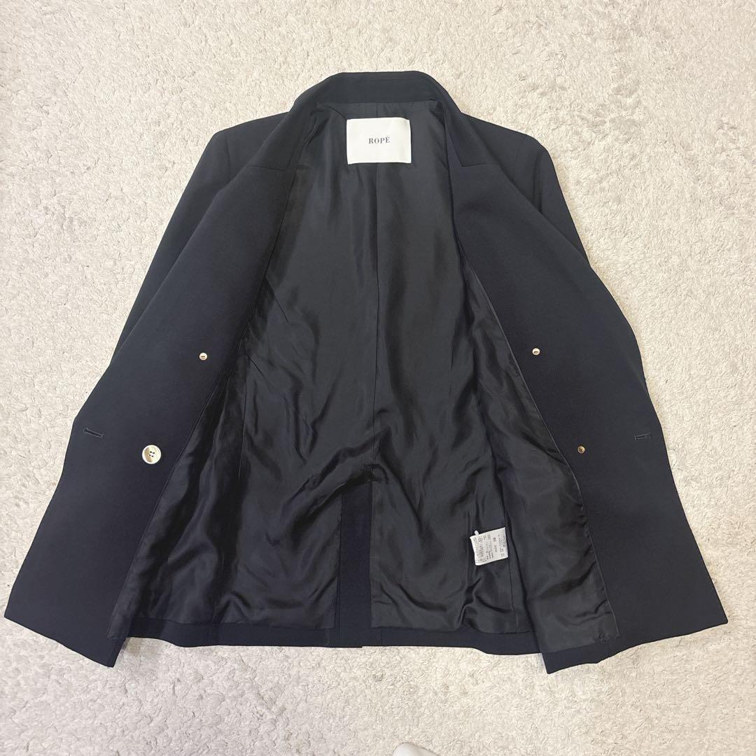 美品 ROPE ロペ ダブルブレストジャケット 紺ブレ 金ボタン