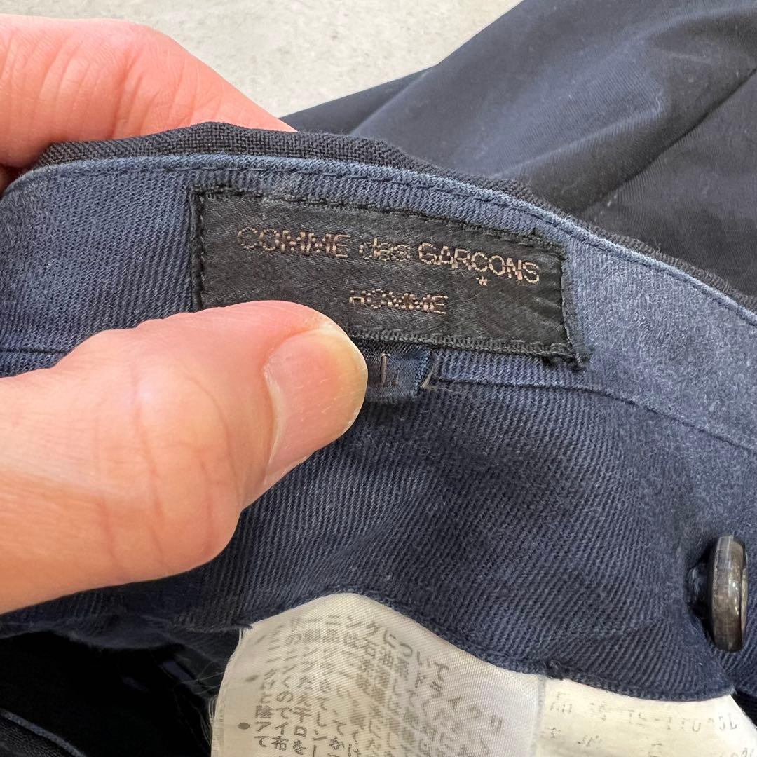 コムデギャルソンオム ウールギャバジン ツータック スラックス