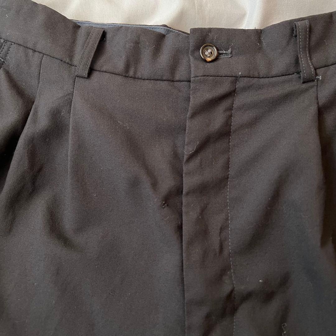 コムデギャルソンオム ウールギャバジン ツータック スラックス