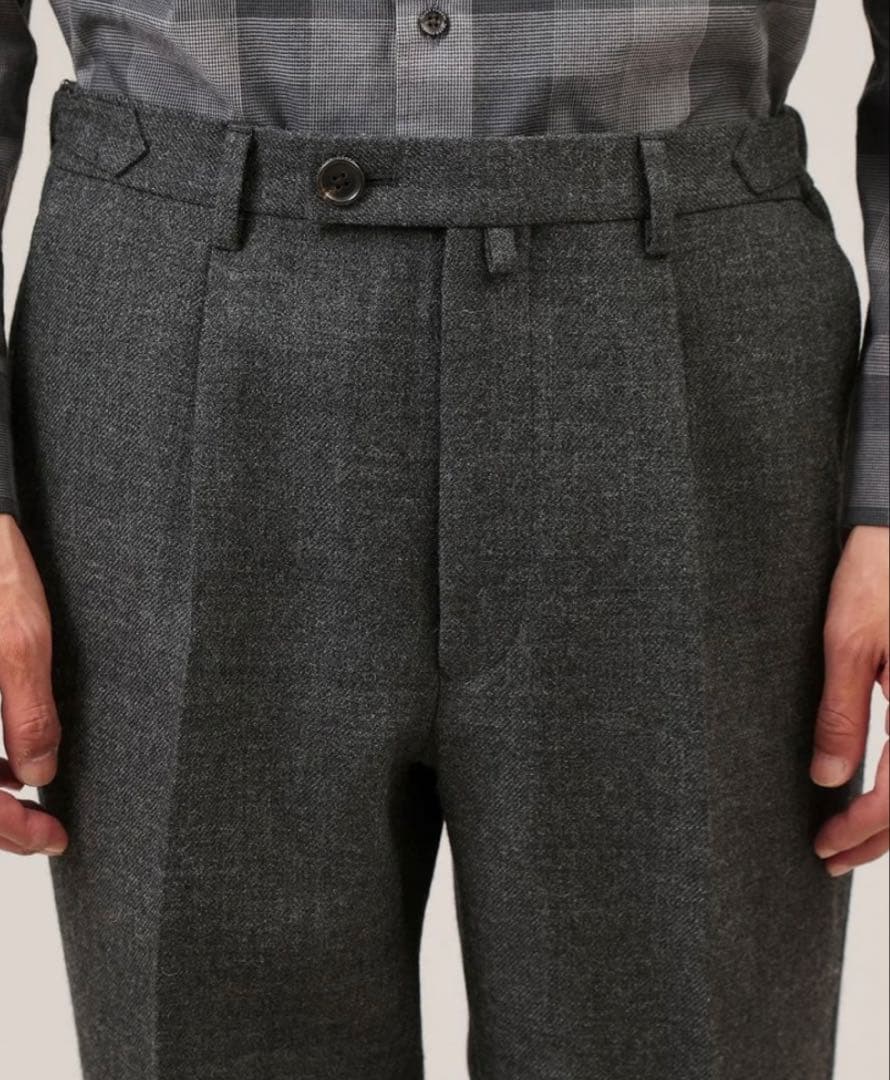 タケオキクチ⭐️ シェットランドウール パンツ グレー M スーツ スラックス