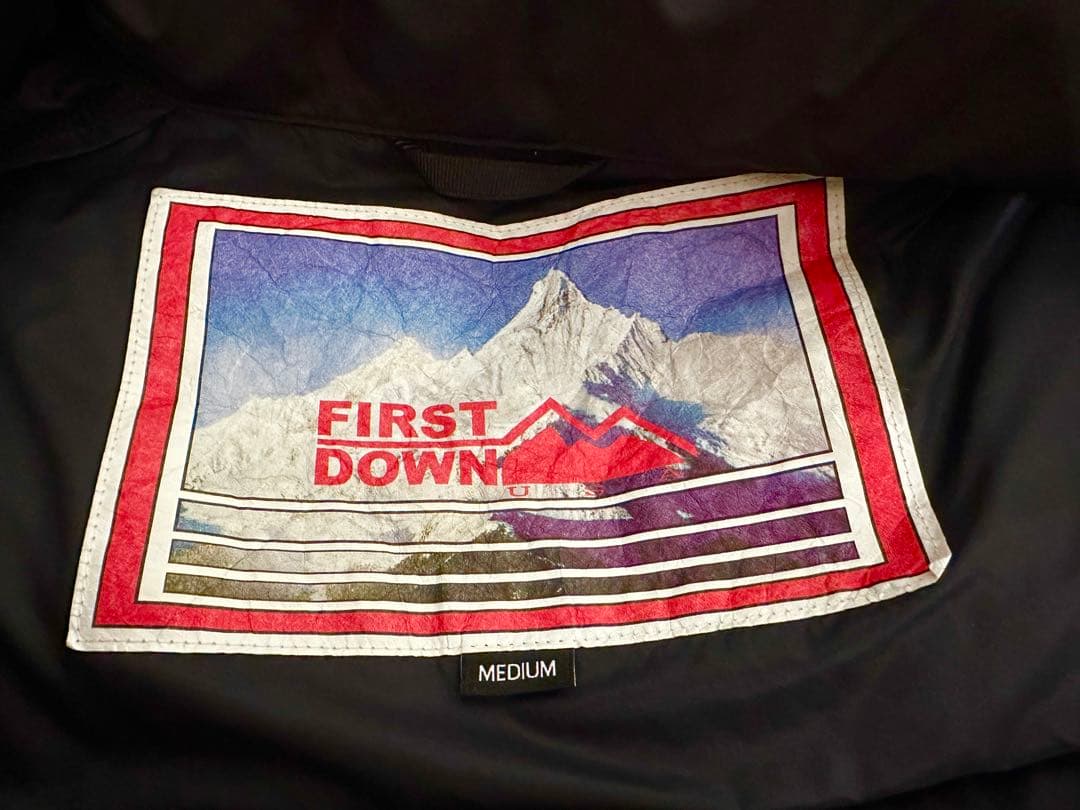 【超美品】FIRST DOWN／ファーストダウン 別注 バブルダウン 黒