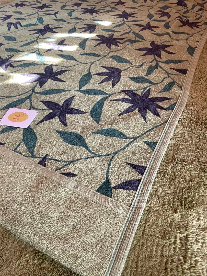 丸洗い可【シビラ】タオルケット140×190（フローレス）2枚セット