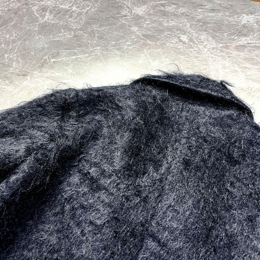 美品MORABITO モラビトネイビーシャギー コート