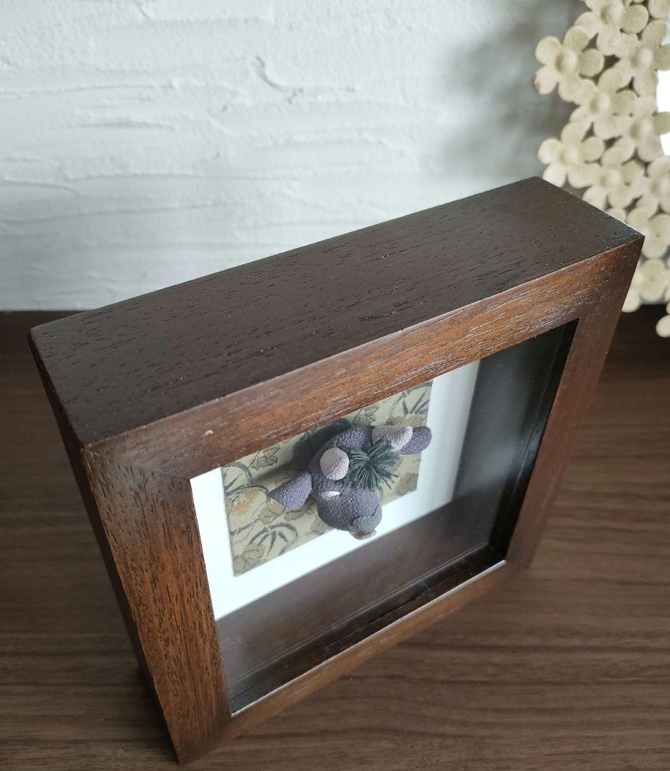 専用ページ　干支　創作人形　インテリア　正月飾り　額装　木製　丑　未　2点