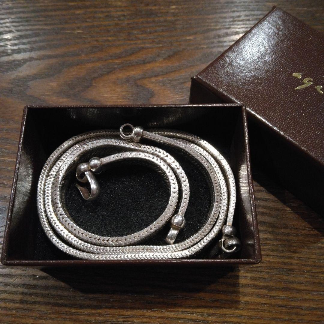 agate シルバー ネックレスとブレスレットのセット