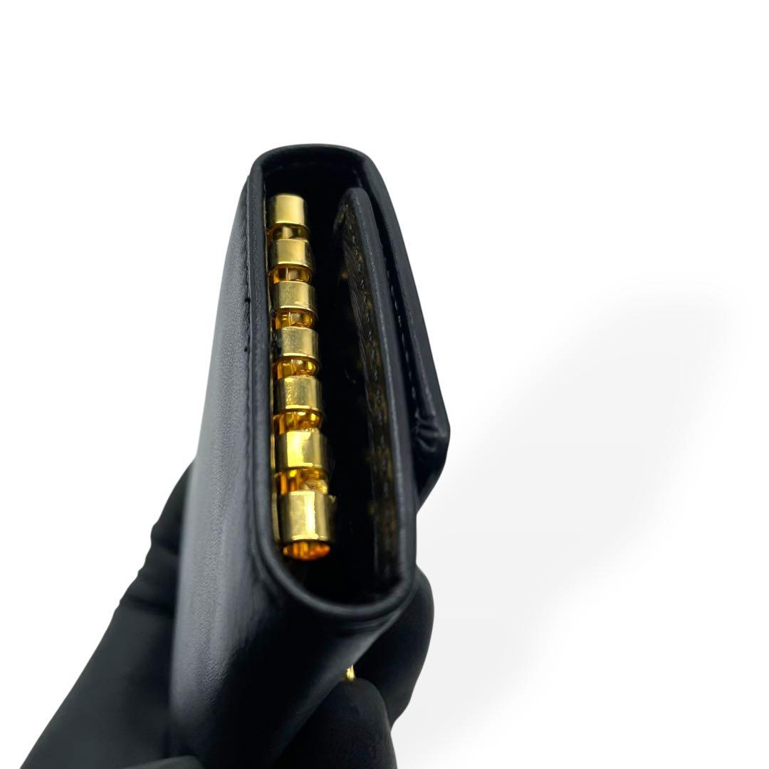 極美品　希少　GIANNI VERSACE　６連キーケース　レザー　保存箱　黒