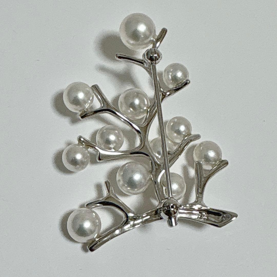 極美品✨ミキモト 幸福の木 シルバー ラージサイズ ブローチ SV