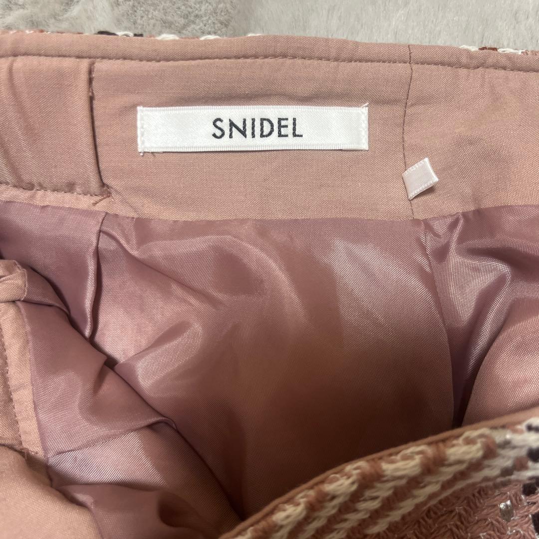 SNIDEL スナイデル ロービングチェックミニスカート PNK ピンク 1 M