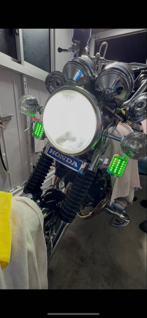 cb750four フォグランプLED未使用4つ　リモコン新品1つ　インテック製