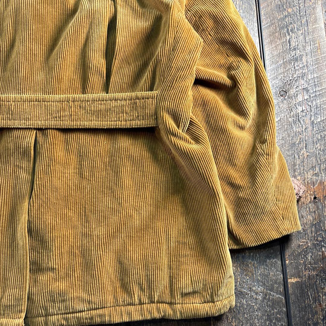 古着　70s ピーターズ　ランチコート　コーデュロイ　ブラウン系　XL.
