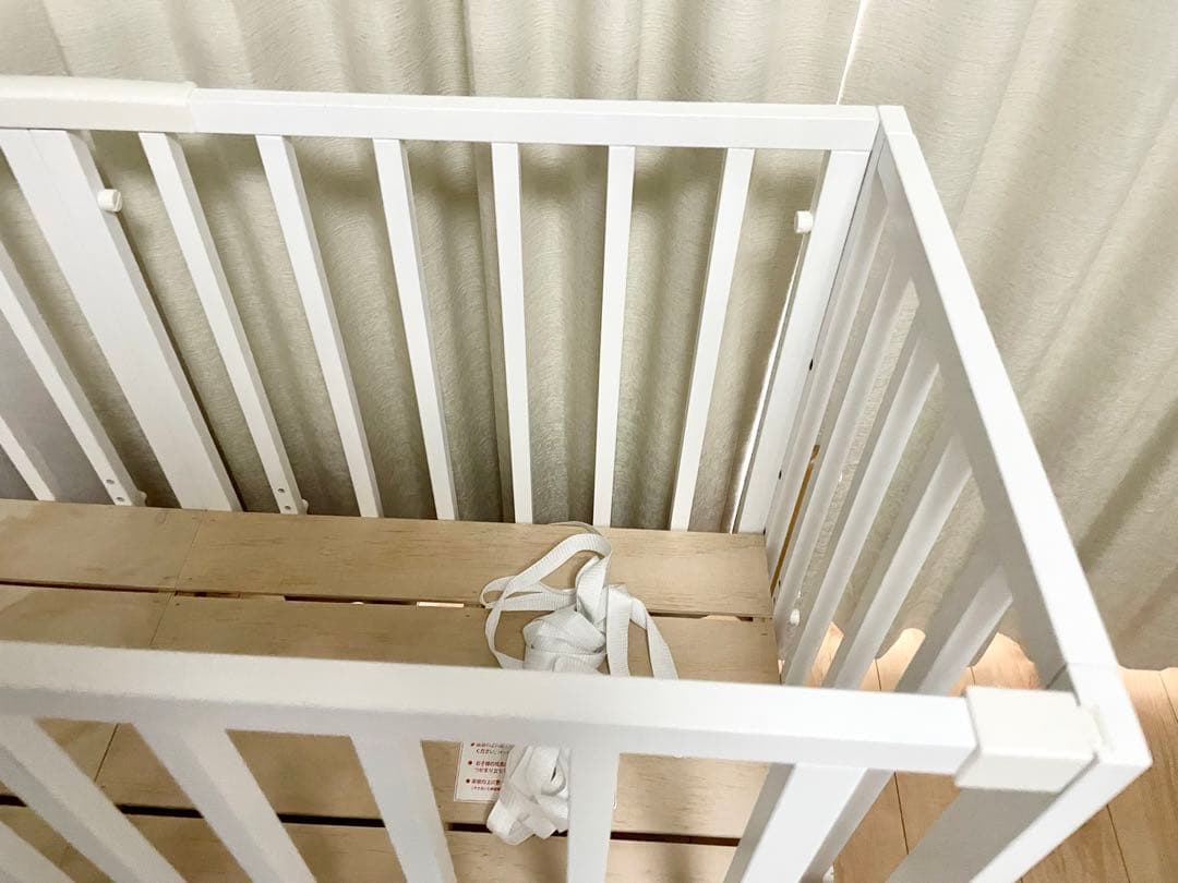 なっこ【美品】soinel そいねーる3 ベビーベッド ホワイト　大和屋