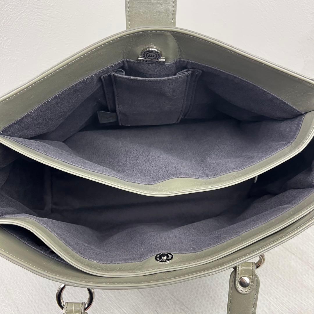 美品✨ SANPO 三宝 クロコダイル ハンドバッグ トートバッグ シャイニング