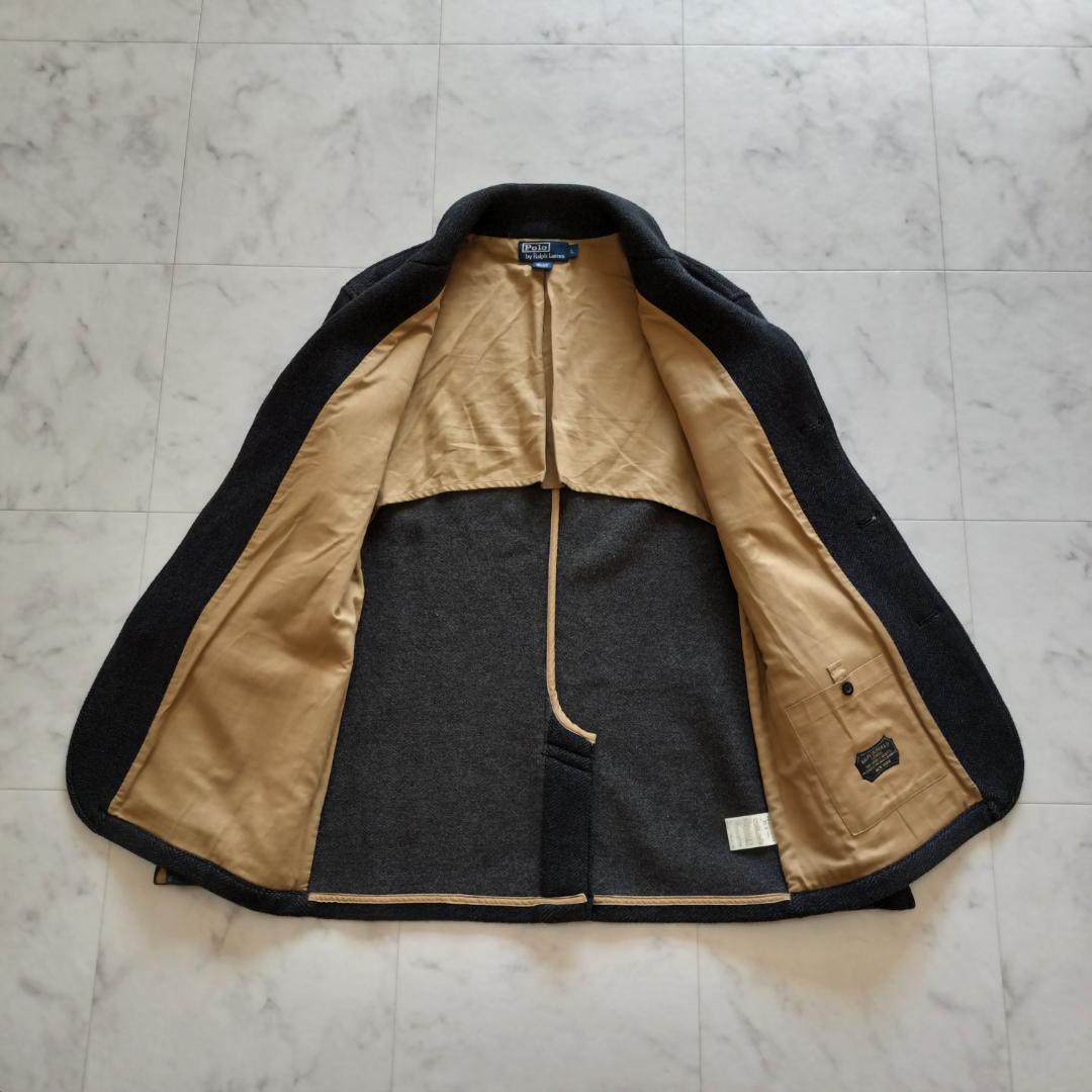 ポロラルフローレン ヘリンボーンツイードジャケット L スミクロ スポーツコート