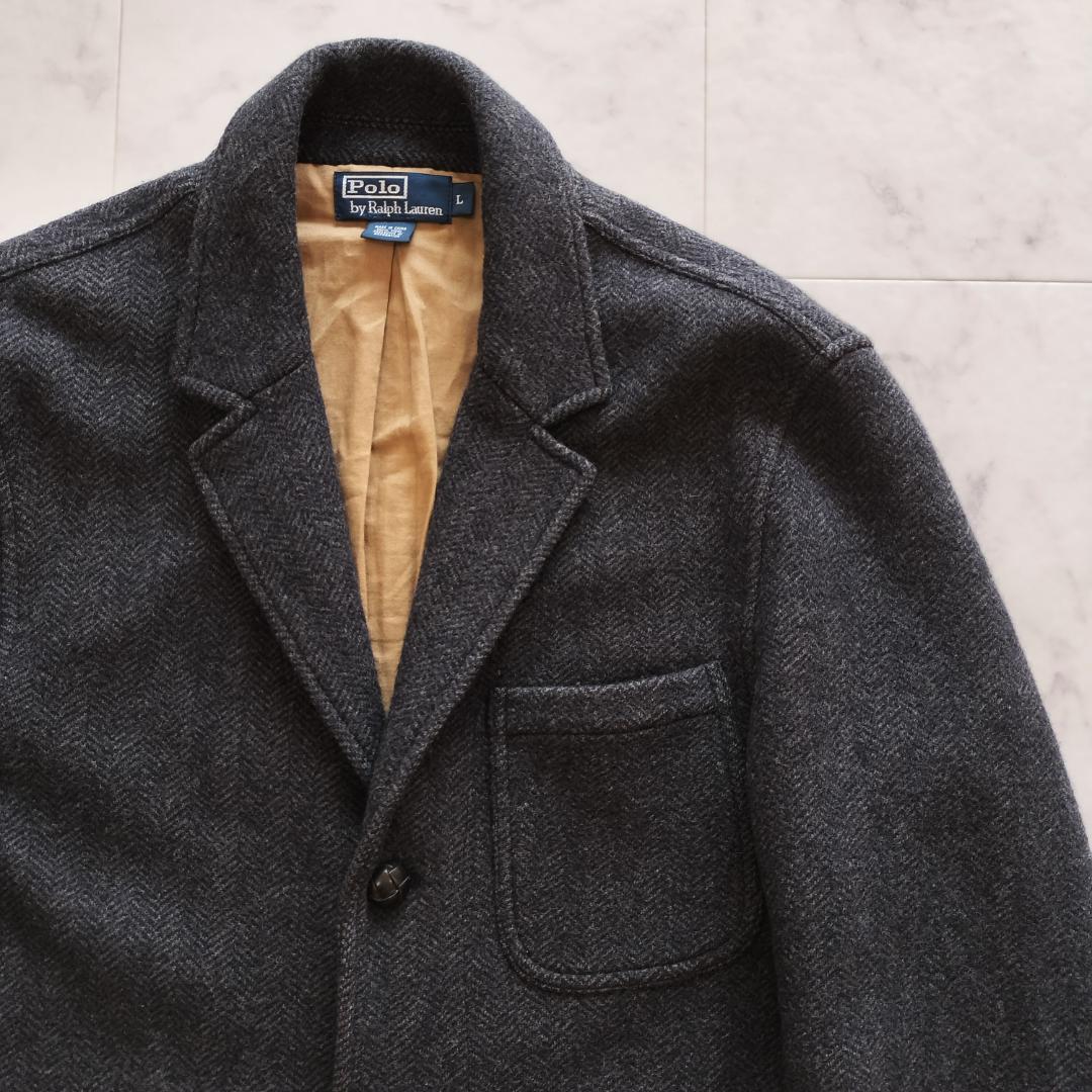 ポロラルフローレン ヘリンボーンツイードジャケット L スミクロ スポーツコート