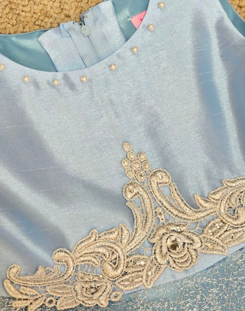 新品未使用☆ゆめりすと　子ども用ドレス　 サイズ7 120 水色と黄色のドレス