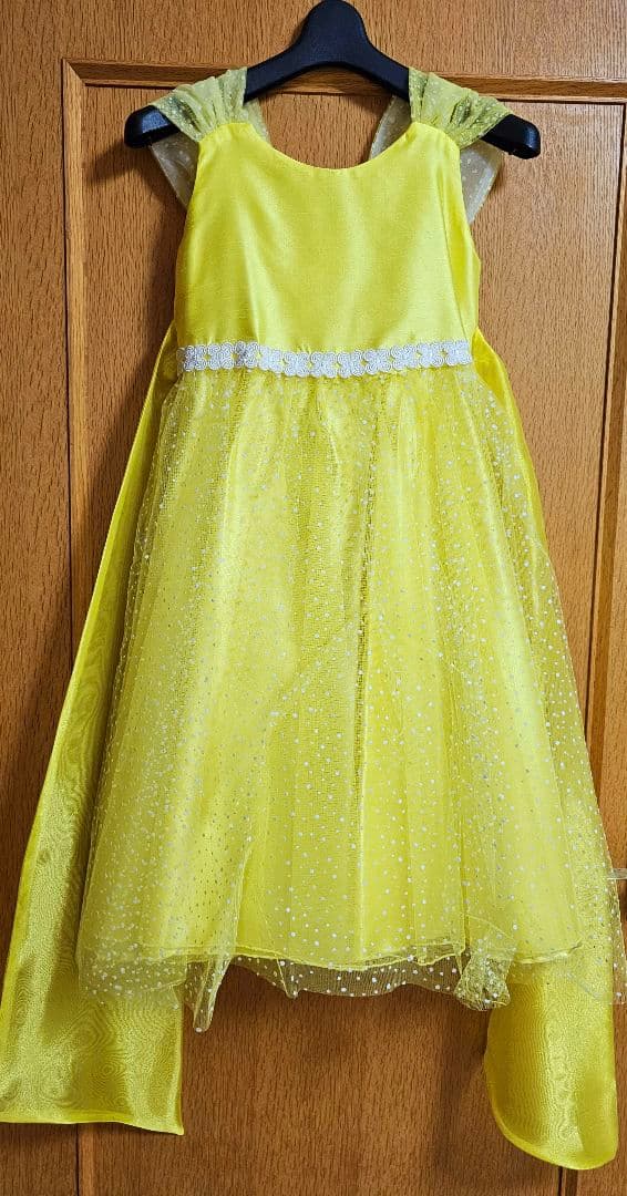 新品未使用☆ゆめりすと　子ども用ドレス　 サイズ7 120 水色と黄色のドレス