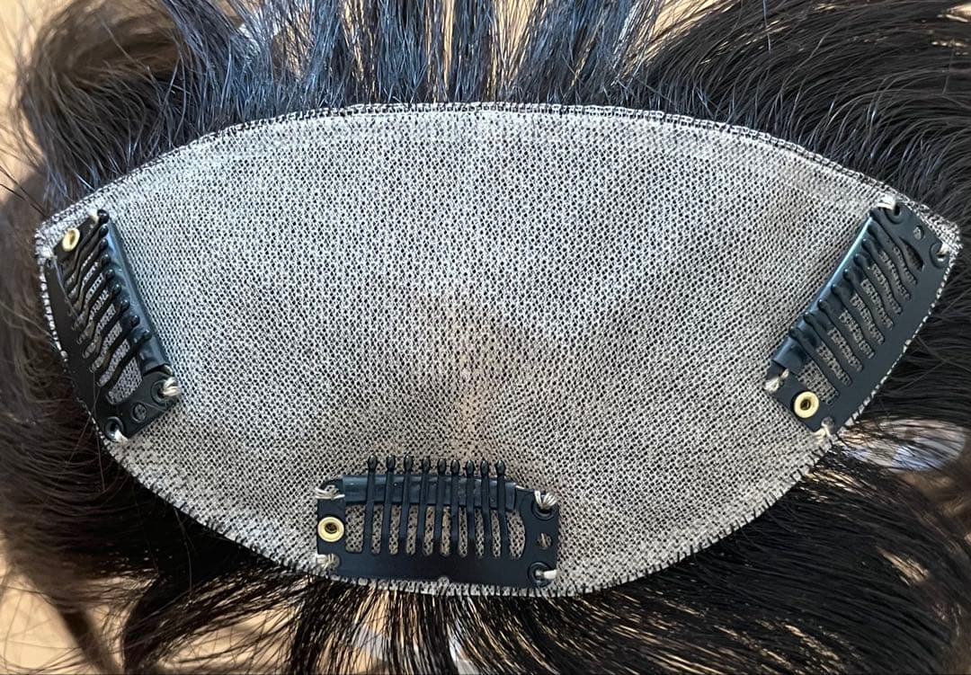 前髪ウィッグ 前頭部カバー用　百合子ウイッグ　ナチュラルブラック