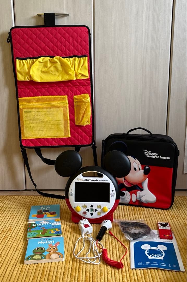 DWE ミッキーメイト　専用ケース　カーポケット　絵本付き