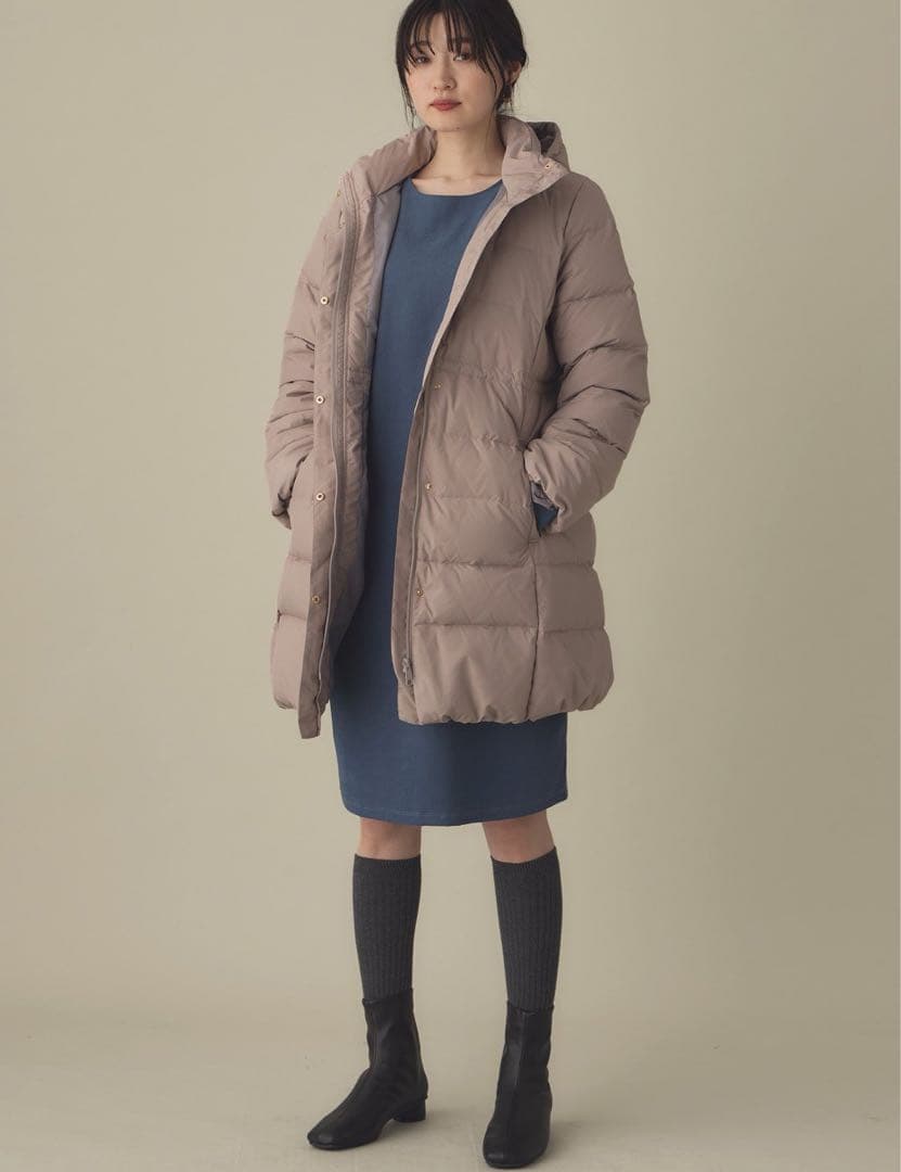 【nimo】ローズマダム　ダウンママコート　モカ　Mサイズ