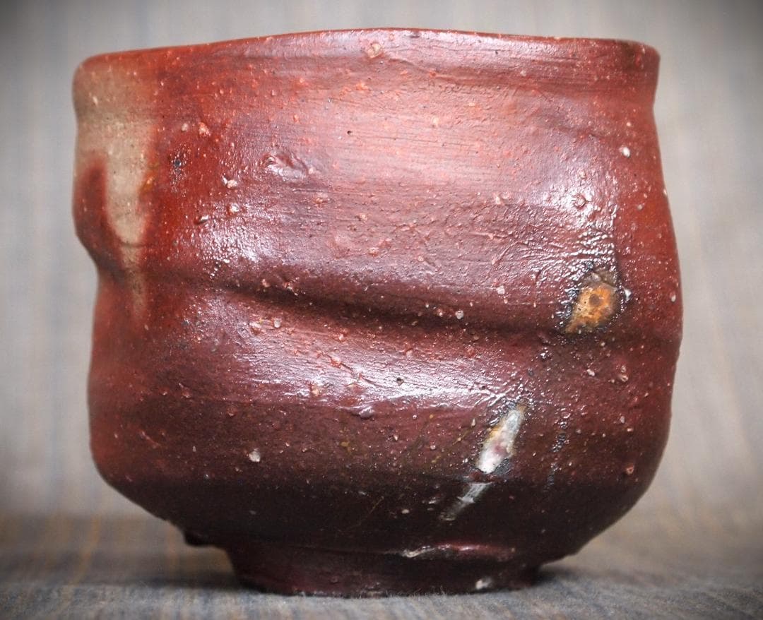 ぼたん★友利幸夫【師：末石泰節】★備前窯変焼酎杯2点