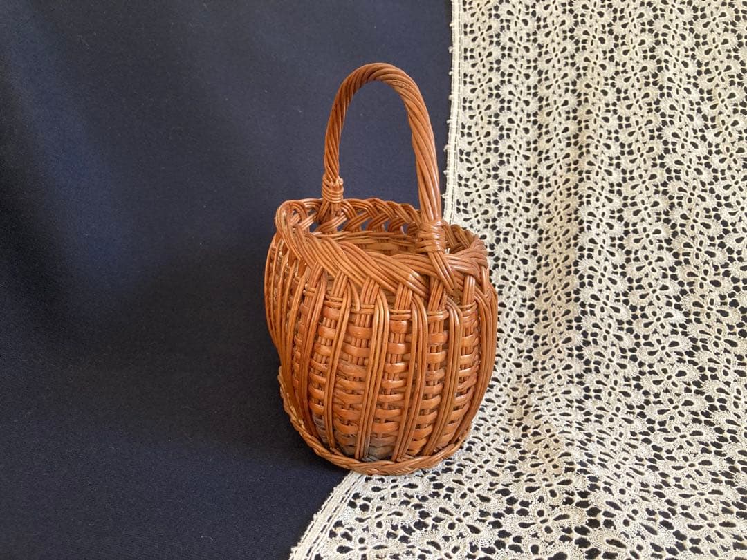 フランスアンティーク ミニチュア ドール用パニエ・かご・バスケット