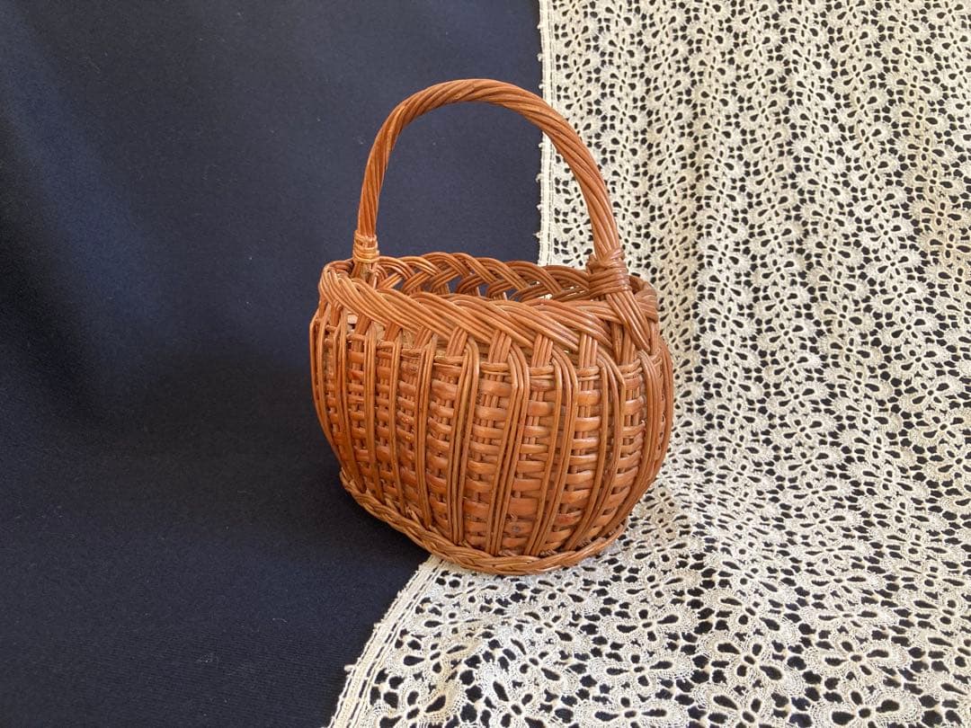 フランスアンティーク ミニチュア ドール用パニエ・かご・バスケット