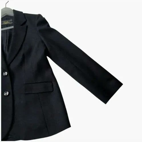 レリアン ウール テーラードジャケット 黒 ブラック