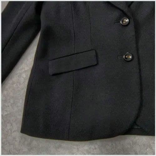 レリアン ウール テーラードジャケット 黒 ブラック