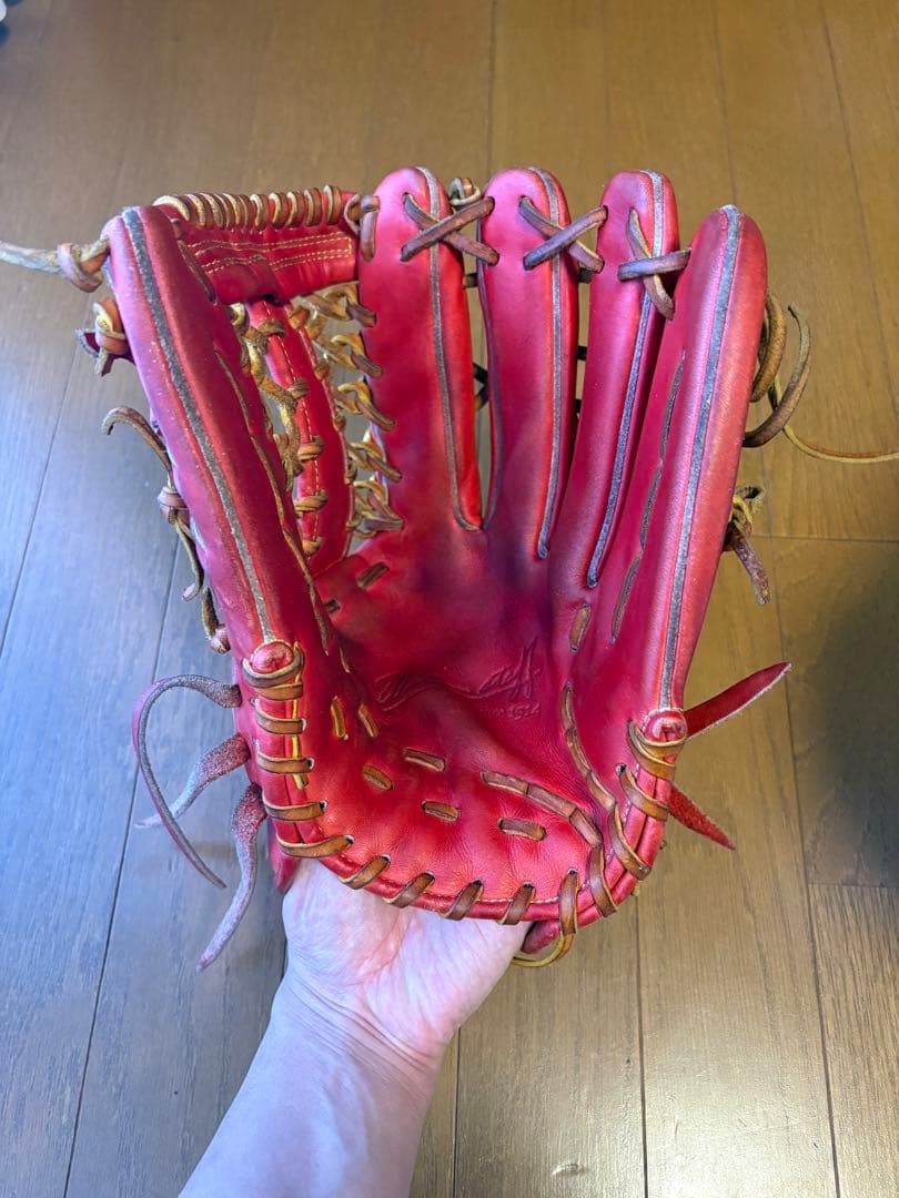 【週末限定価格】ウィルソン 外野用 軟式野球グローブ 赤