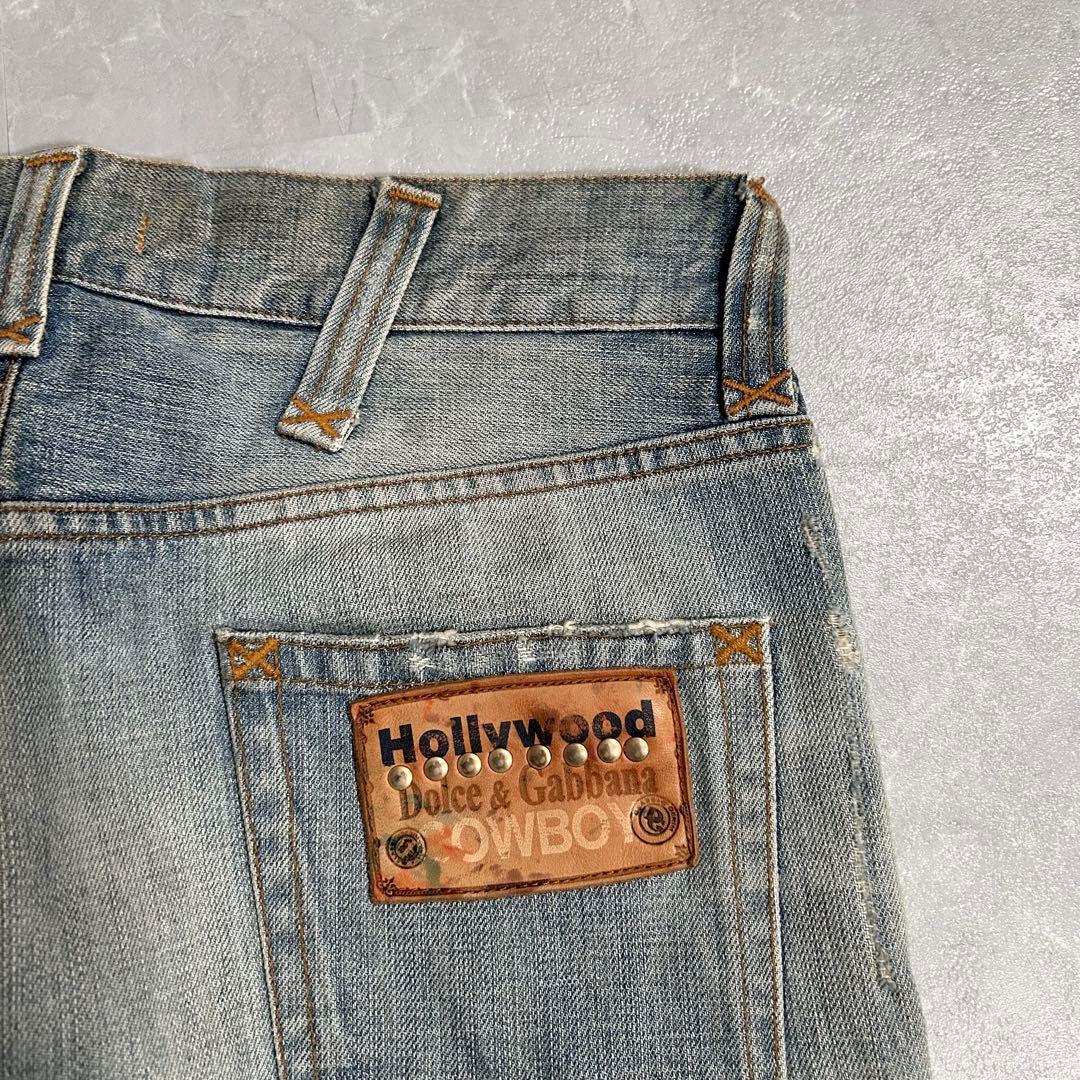 DOLCE&GABBANA イタリア製 フレアデニム クラッシュ 古着 ペンキ