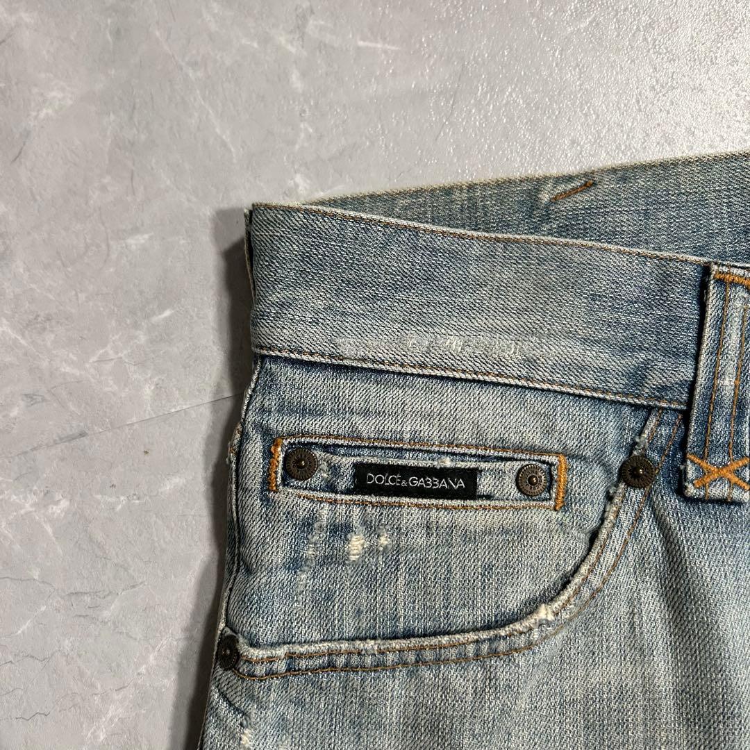 DOLCE&GABBANA イタリア製 フレアデニム クラッシュ 古着 ペンキ