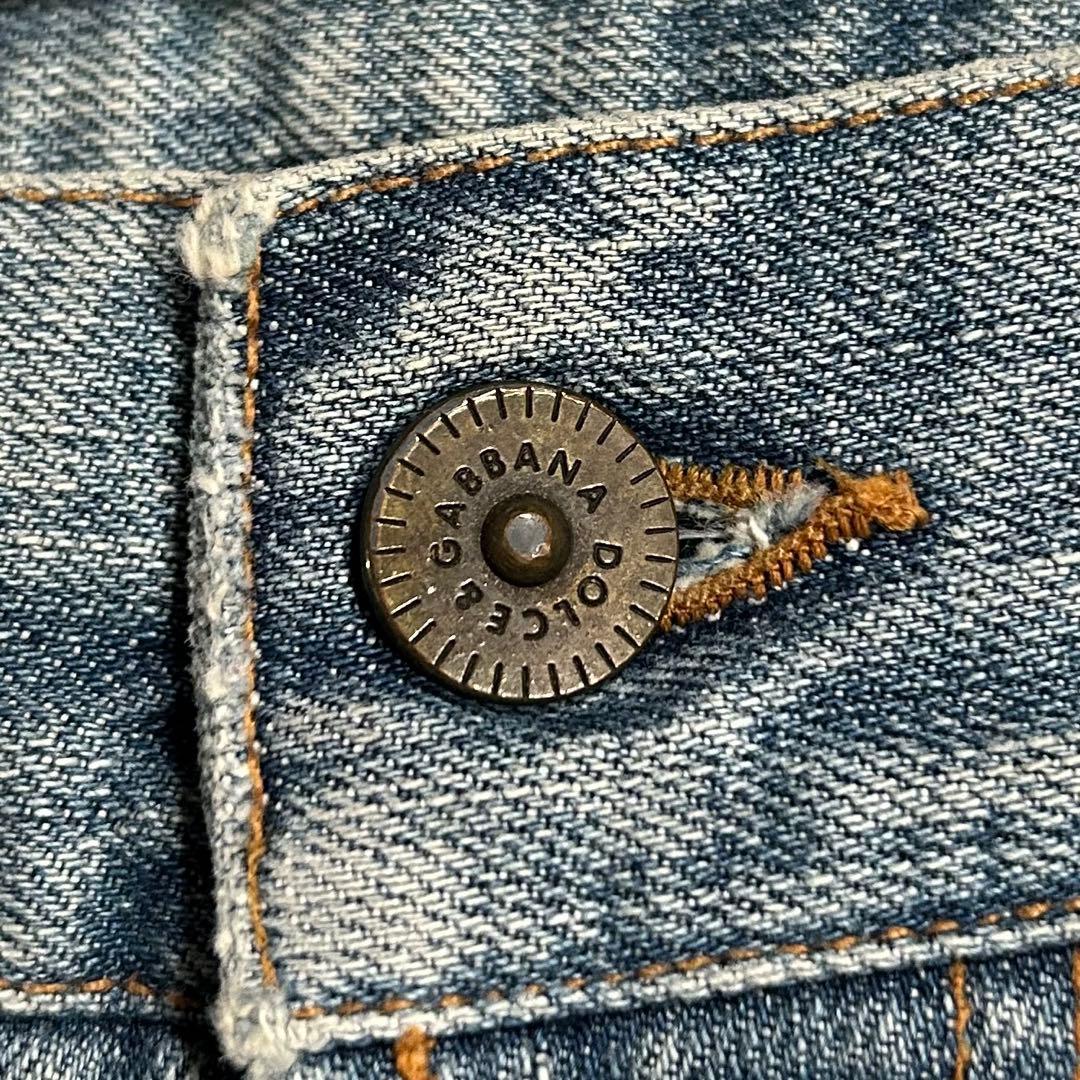 DOLCE&GABBANA イタリア製 フレアデニム クラッシュ 古着 ペンキ