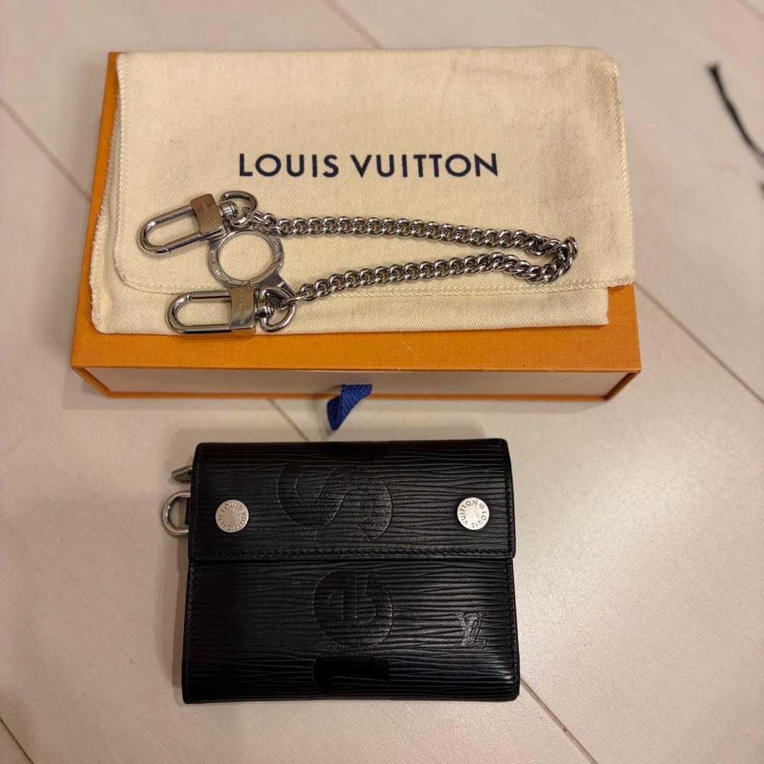 小物 Louis VuittonxSupreme Chain Wallet Black
