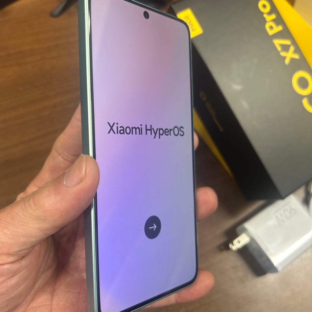 【美品】POCO X7 Pro 12GB+512GB グリーン SIMフリー