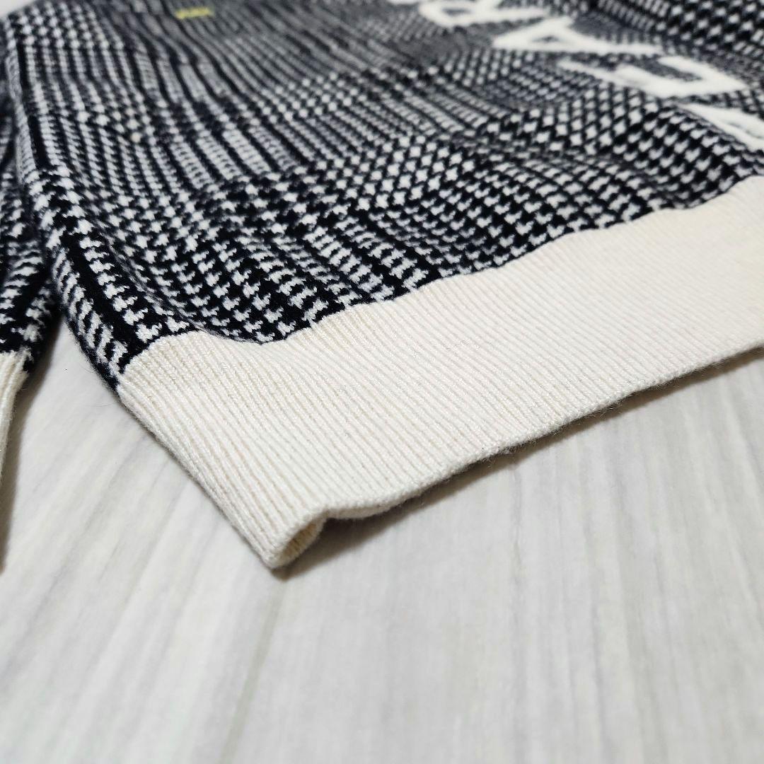 ☆PEARLY GATES☆ゴルフカシミヤ100％ニット 千鳥柄 1M 黒白黄