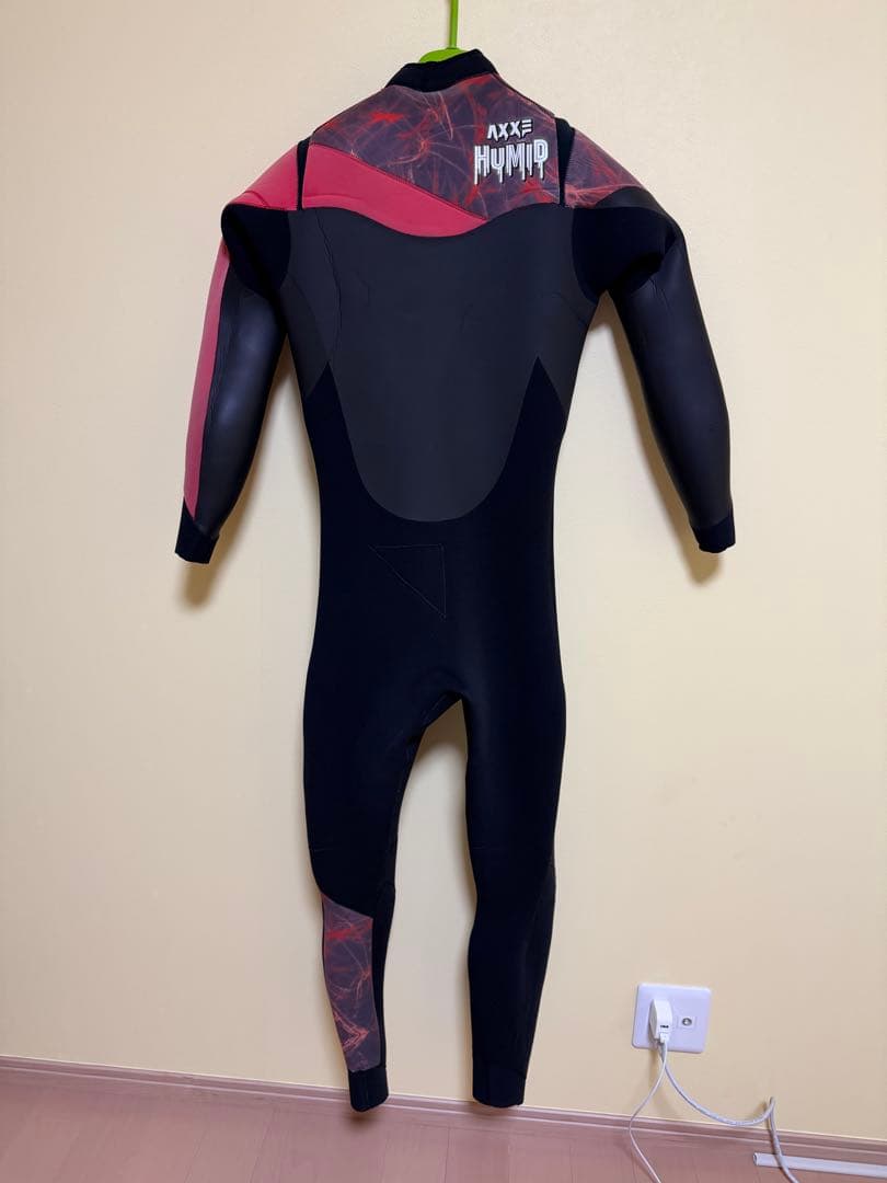 防寒☆AXXE☆生地柔らかHUMP裏起毛セミドライウェットスーツ5×3mm既成L