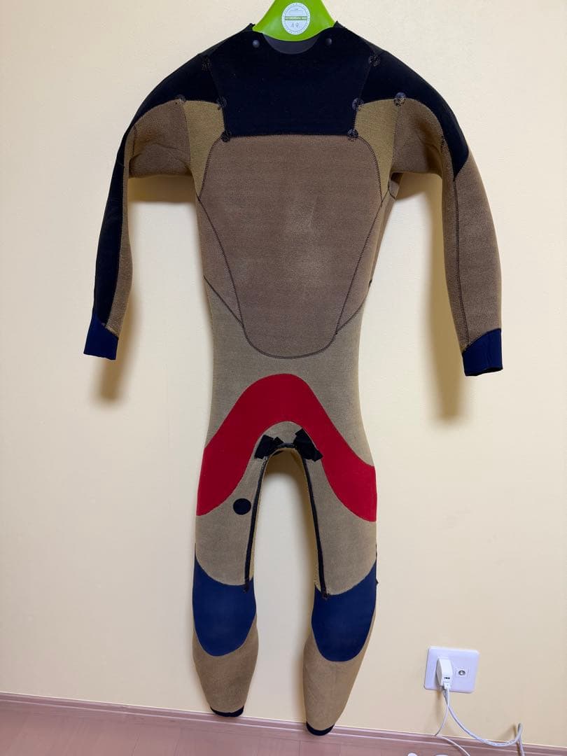 防寒☆AXXE☆生地柔らかHUMP裏起毛セミドライウェットスーツ5×3mm既成L