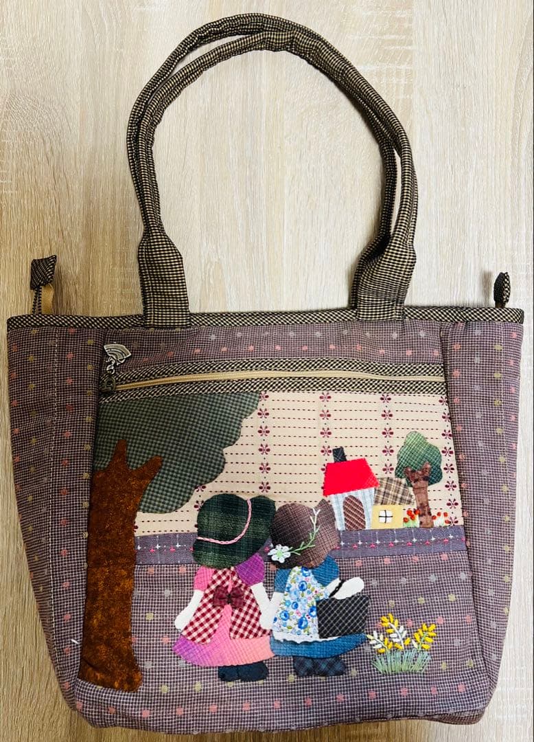 ★新作・最終出品★スーちゃん＆お友達★ハンドメイド　トートバッグ　パッチワーク大