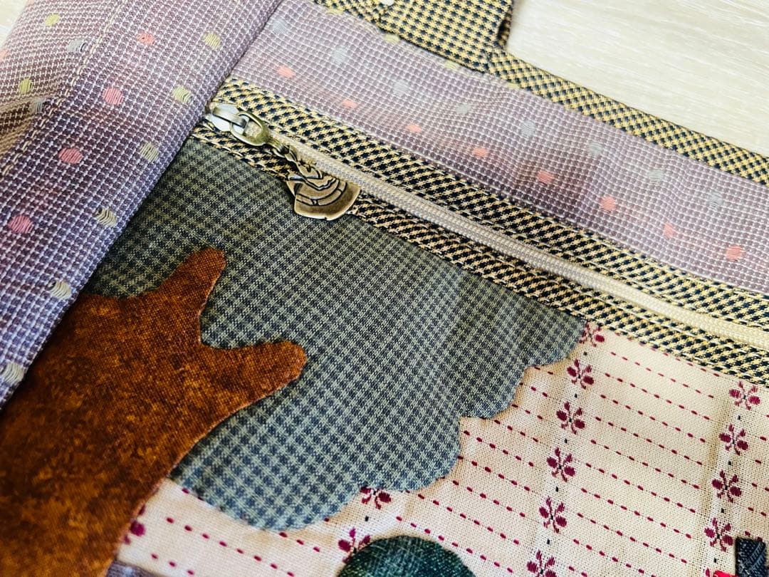 ★新作・最終出品★スーちゃん＆お友達★ハンドメイド　トートバッグ　パッチワーク大