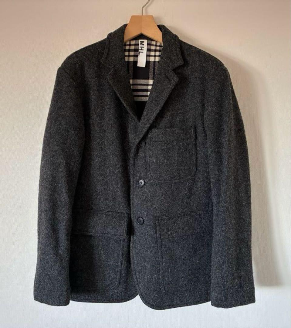 MHL マーガレットハウエル 三つボタンジャケット　L グレー系