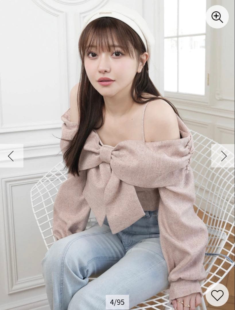 リップサービス　リボントップス　ピンク