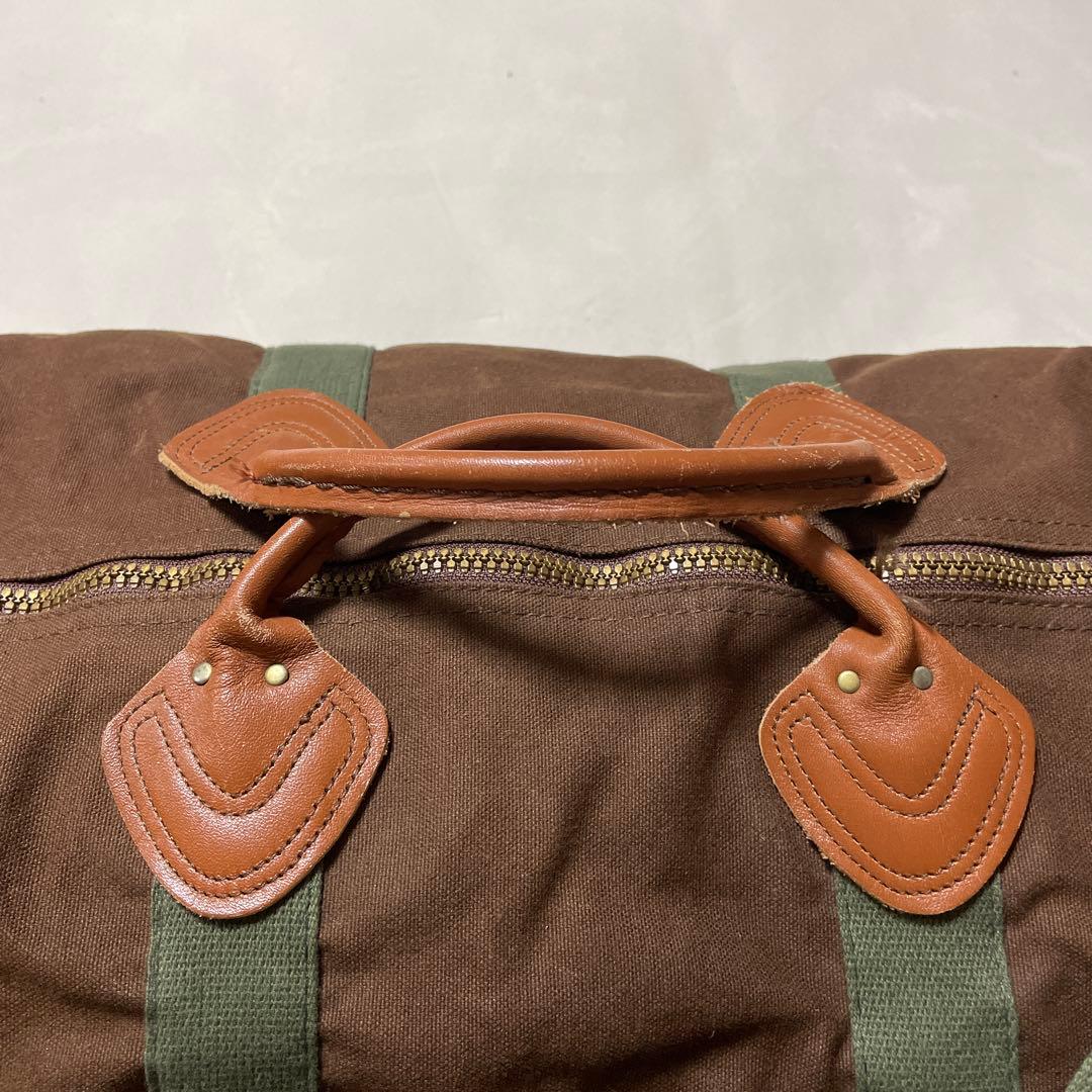 未使用？ 80s LL Bean キャンバス レザー ダッフルバッグ 大サイズ