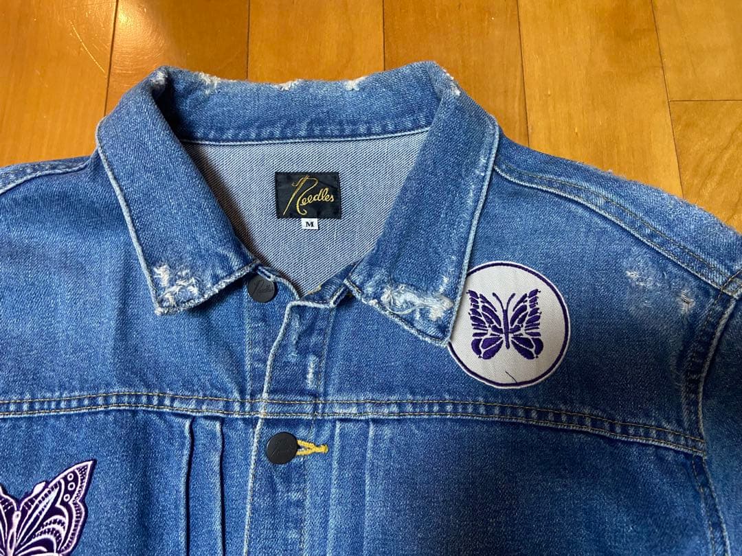 Needles ニードルス パッチカスタム デニムジャケット M